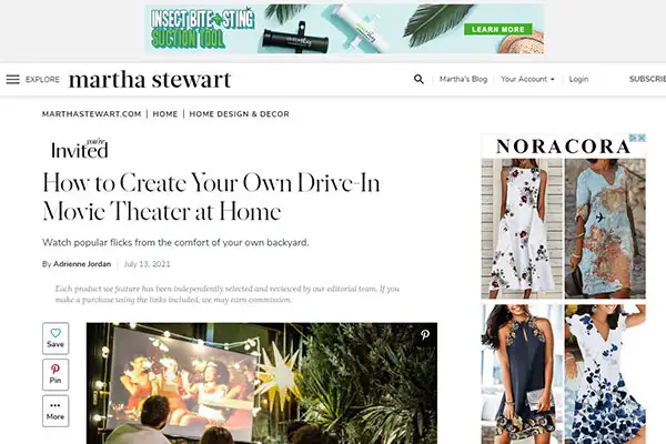 Martha Stewart Living | How to Create Your Own Drive-In Movie Theater at Home