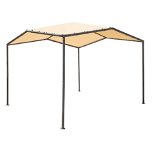 10x10 Pacifica Gazebo Canopy Charcoal Frame and Marzipan Tan Cover