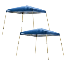 Solo LT72 Slant Leg Pop-Up Canopy, 10 ft. x 10 ft. Blue/Gold Frame - Pack of 2