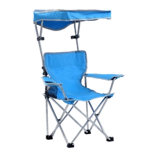 Kids Shade Folding Chair, Blue/Silver