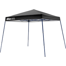 Solo Steel SOLO50 Slant Leg Pop-Up Canopy, 9 ft. x 9 ft. Black/Dark Blue Frame