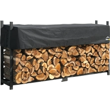 Ultra Duty Firewood Rack with Cover, 8 ft.