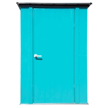 Spacemaker Patio Steel Storage Shed, 4 ft. x 3 ft. Teal and Anthracite