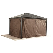 Sojag Brown Curtains for Sumatra Gazebo, 10 ft. x 12 ft., Poly, Outdoor Shades