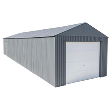 Everest Steel Garage, Wind and Snow Rated Storage Building Kit, 12 ft. x 40 ft. Charcoal