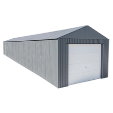 Everest Steel Garage, Wind and Snow Rated Storage Building Kit, 12 ft. x 45 ft. Charcoal