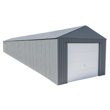 Everest Steel Garage, Wind and Snow Rated Storage Building Kit, 12 ft. x 50 ft. Charcoal
