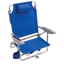 RIO Beach Blue Classic 5 Position Backpack Chair - Pack of 4