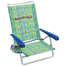 Margaritaville 5-Position Beach Chair, Green Fish