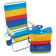 RIO Beach Easy In-Easy Out Removable Backpack Beach Chair, Surf Power Stripe