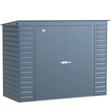 Arrow Select Steel Storage Shed, Pent, Blue Grey