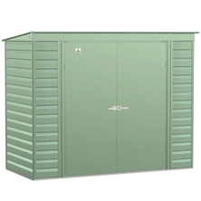 Arrow Select Steel Storage Shed, Pent, Sage Green