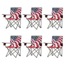Quik Chair Stars & Stripes Folding Camp Chair - Pack of 6
