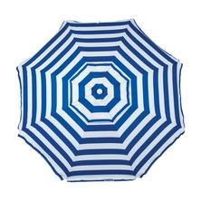 RIO Beach 6 ft. Beach Umbrella with Integrated Sand Anchor Classic Blue and White Striped