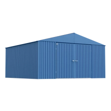 Arrow Elite Steel Storage Shed, 14x14, Blue Grey